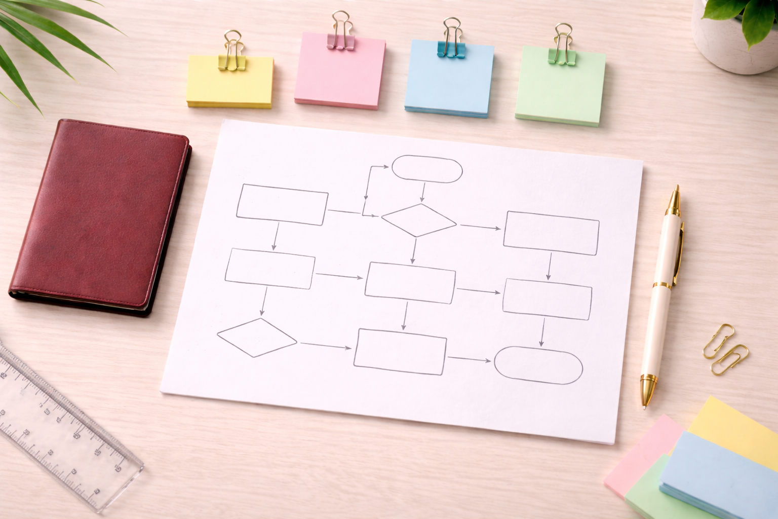 Visa options decision desk (no text)